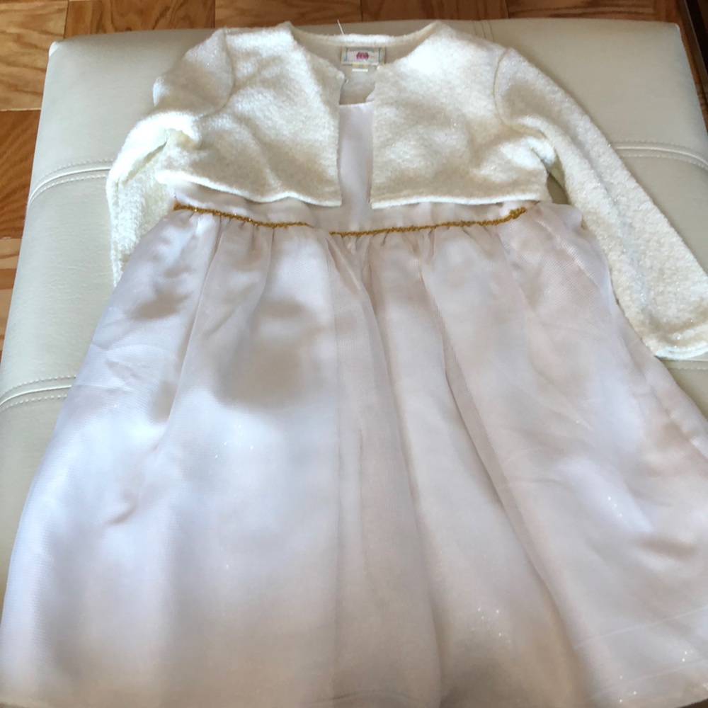 Girls Cream Dress and Bolero